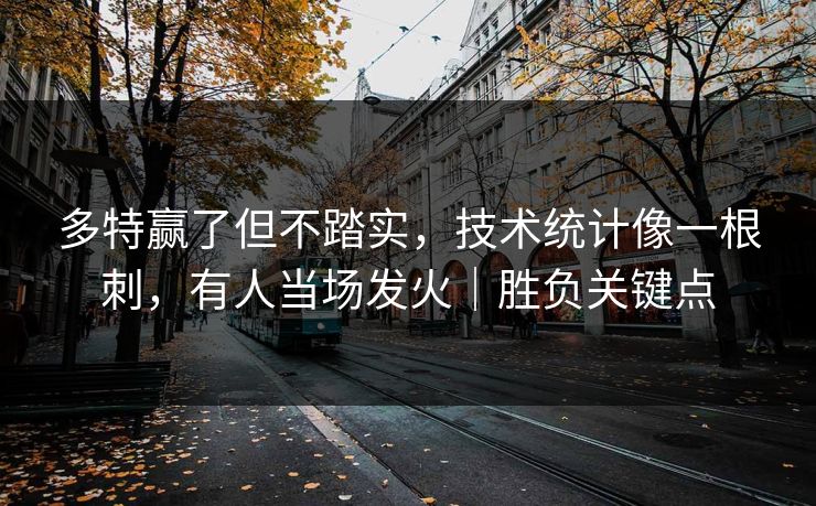 多特赢了但不踏实，技术统计像一根刺，有人当场发火｜胜负关键点